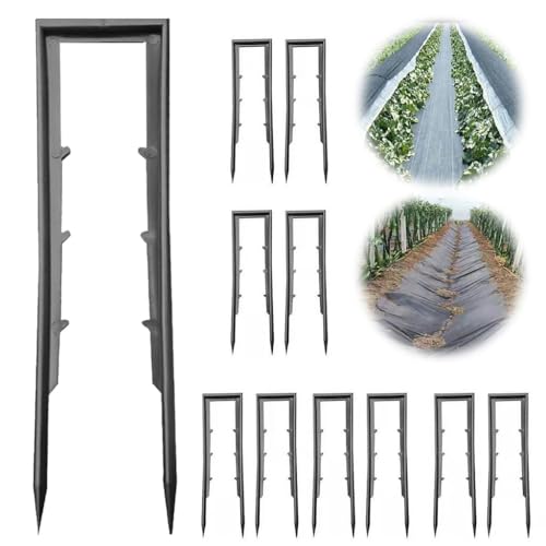 HASTHIP® 50Pcs Landscape Staples Plastic U-Shaped Garden Pegs Staples for Weed Barrier Fabric Landscape Fabric Staples for Artificial Turf, Weed Barrier Fabric, Lawn Decoration, 4cmx15cm HASTHIP® 50Pcs Landscape Staples Plastic U-Shaped Garden Pegs Staples for Weed Barrier Fabric Landscape Fabric Staples for Artificial Turf, Weed Barrier Fabric, Lawn Decoration, 4cmx15cm